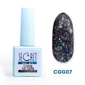 Гель-лак с глиттером Secret color gel CGG07 - NOGTISHOP
