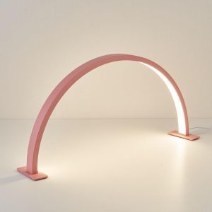 Настольная бестеневая LED Arc Lamp Global Fashion, розовая - NOGTISHOP