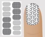 Слайдер для дизайна ногтей, "Черно-белое" №B118 ,  NOGTIKA
