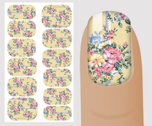 Слайдер для дизайна ногтей, цветочный № F134,  NOGTIKA - NOGTISHOP