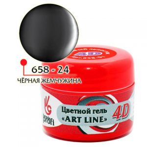 4D цветной гель Formula profi ART LINE №658-24 Чёрная жемчужина, 5 гр. - NOGTISHOP