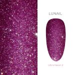 Гель-лак Lunail светоотражающая кошка "Ultra Neon 02" фуксия, 10 мл