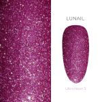 Гель-лак Lunail светоотражающая кошка "Ultra Neon 03" фиолетовый, 10 мл