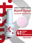 Жёсткий гель в бутылке Konfityur №41 НИЗКАЯ ВЯЗКОСТЬ - Розовый лотос (полупрозрачный), 20 мл