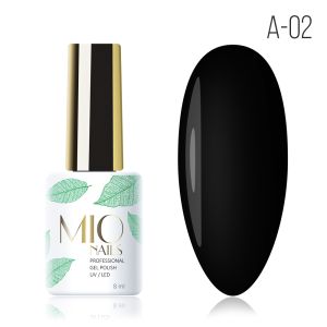 Гель-лак MIO Nails A-02. Черная жемчужина, 8 мл. - NOGTISHOP