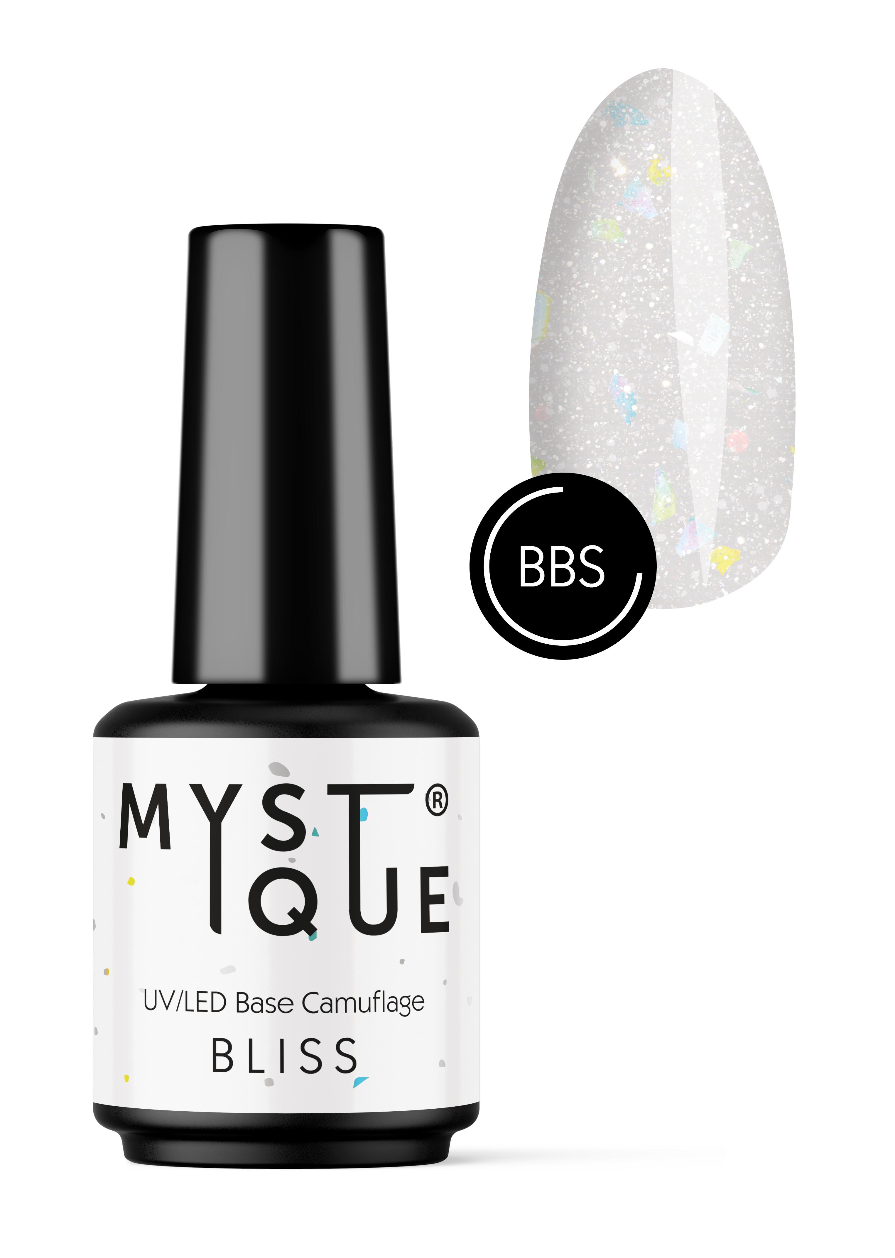 MYSTIQUE UV/LED Base Camuflage «Bliss» Mystique, 15 ml, цена 650 руб,  купить в Москве. Доставка по России!