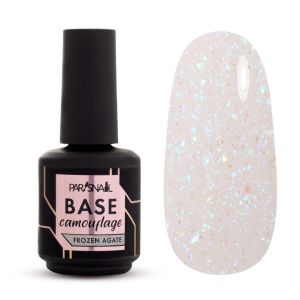 База камуфлирующая Frozen agate молочная с хлопьями юкки ParisNail 15 мл - NOGTISHOP