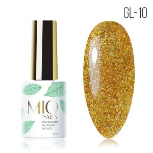 Гель-лак MIO Nails GL-10. Искрящийся золотой, 8 мл. - NOGTISHOP