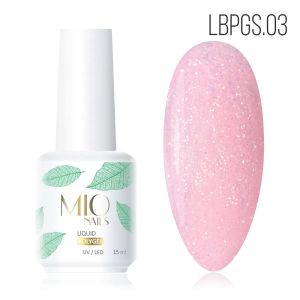 Жидкий полигель MIO Nails с шиммером # 03, 15 мл. - NOGTISHOP