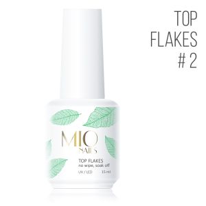 ТОП с эффектом MIO Nails Flakes # 2, 15 мл. - NOGTISHOP