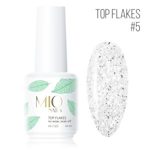 ТОП с эффектом MIO Nails Flakes # 5, 15 мл. - NOGTISHOP