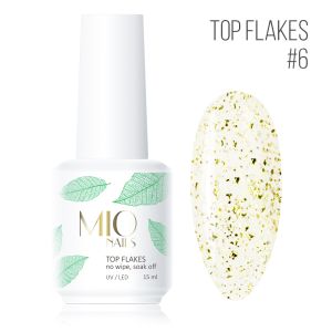 ТОП с эффектом MIO Nails Flakes # 6, 15 мл. - NOGTISHOP