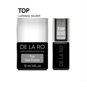 TOP Luminas Silver (с блестками) - 12ml - NOGTISHOP