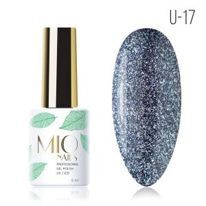 Гель-лак MIO Nails U-17. Черный бриллиант, 8 мл. - NOGTISHOP