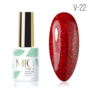 Гель-лак MIO Nails V-22. Красный самоцвет, 8 мл. - NOGTISHOP