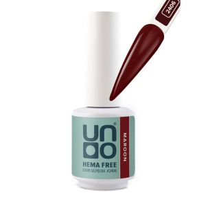 UNO, HEMA FREE, Гель-лак 2406 Темно-бордовый - Maroon, 10 г - NOGTISHOP