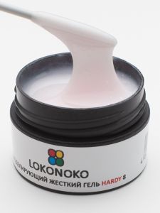 Гель моделирующий жесткий HARDY №08, LOKONOKO, баночка, 15 мл - NOGTISHOP