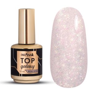 Топ глянцевый с шиммером Galaxy Rose Gold ParisNail 15 мл - NOGTISHOP