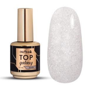 Топ глянцевый с шиммером Galaxy Silver ParisNail 15 мл - NOGTISHOP